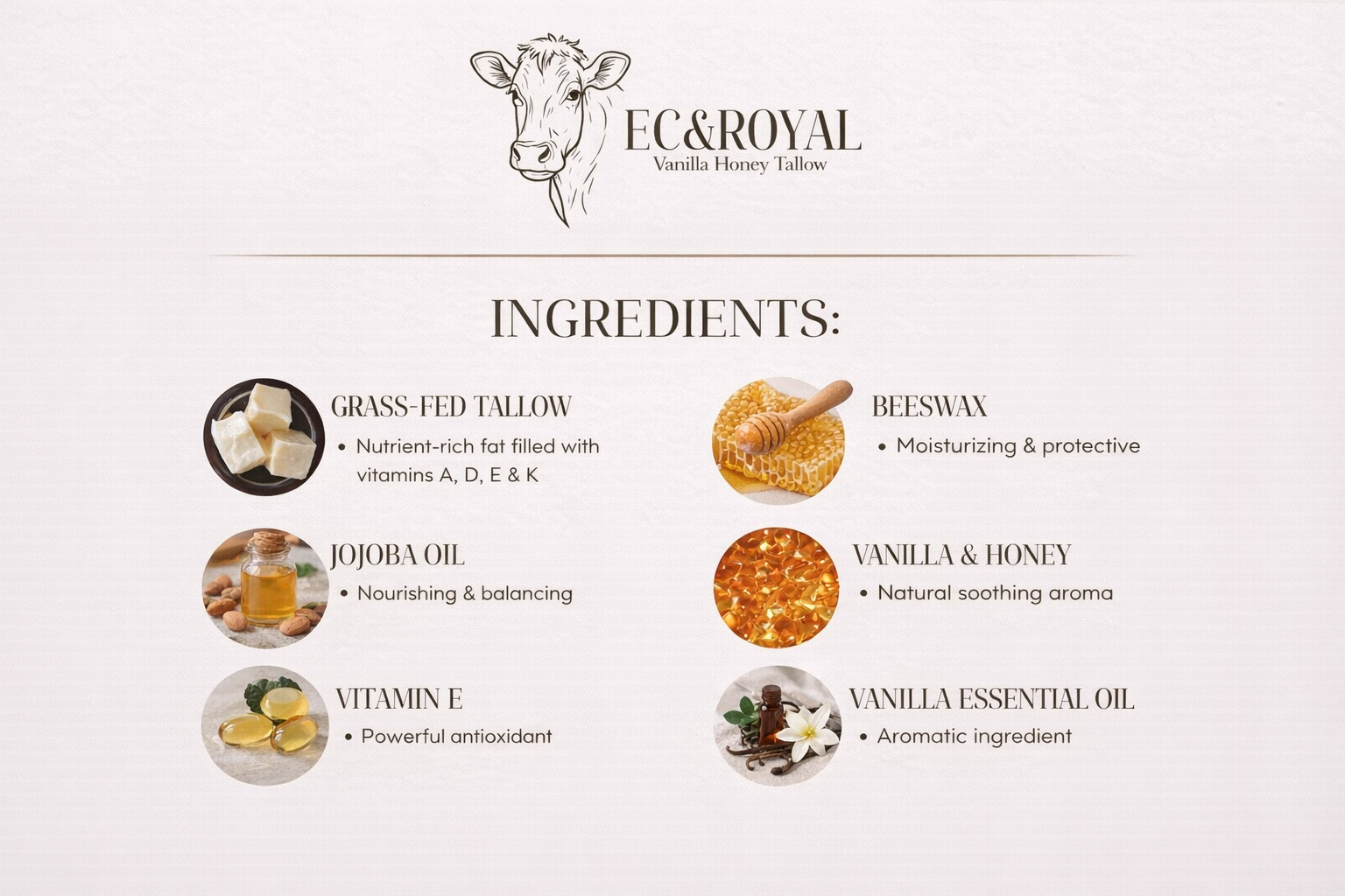 EC&ROYAL Vanilla Honey Tallow