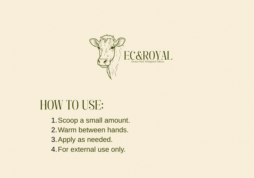 Natural Beef Tallow Body Cream – Deep Moisturizing